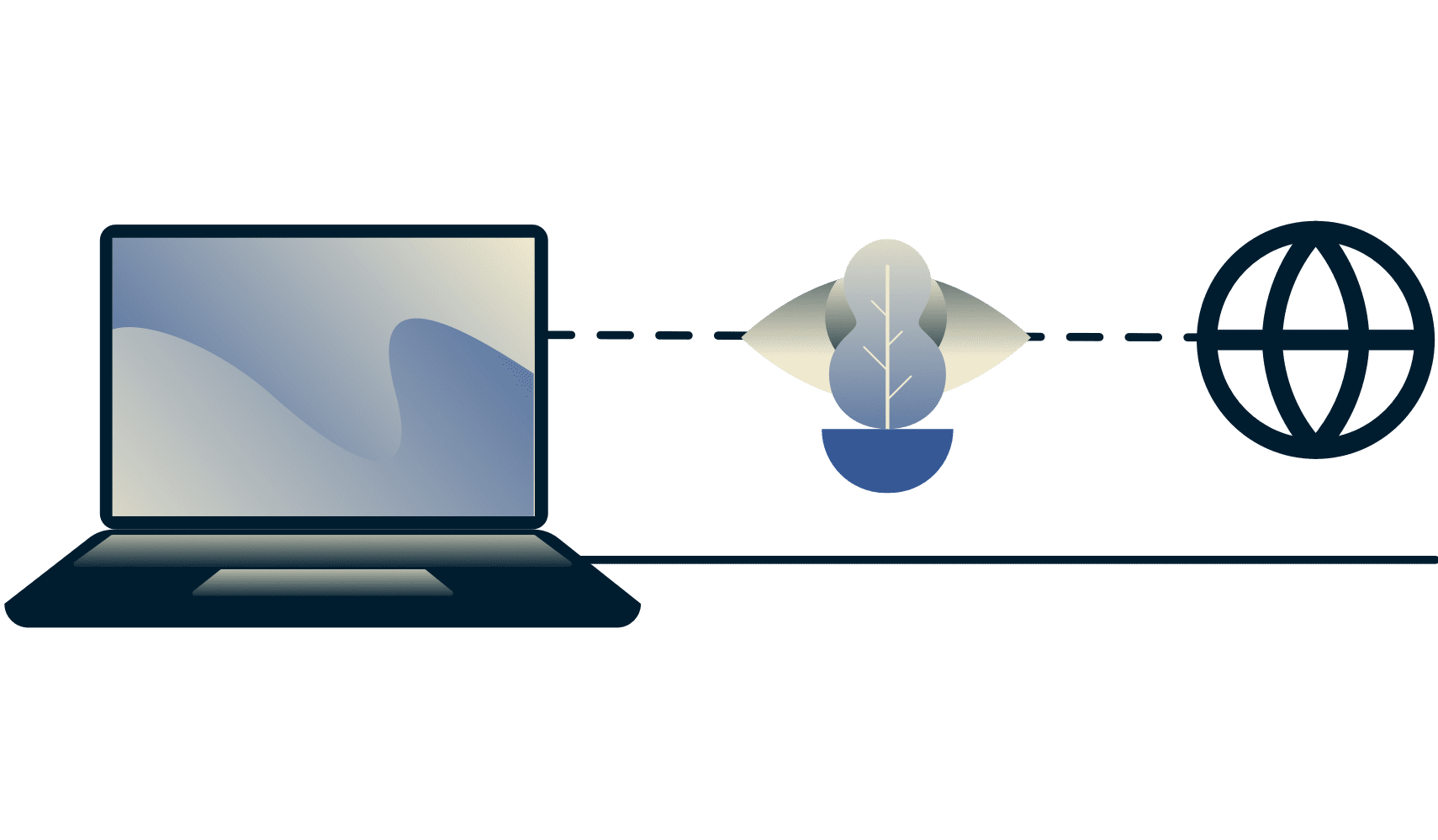 Hoe omzeilt u afknijpen met een VPN: diagram met een ISP die niet kan zien dat een gebruiker video streamt. 