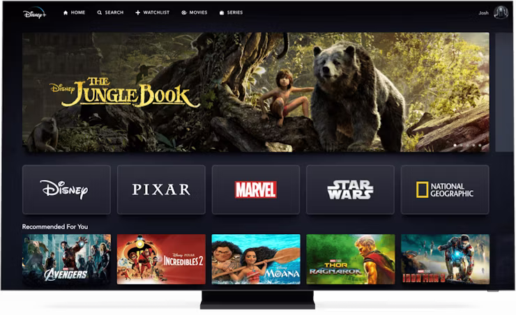 Disney- og Pixar-film p&aring; Disney+.